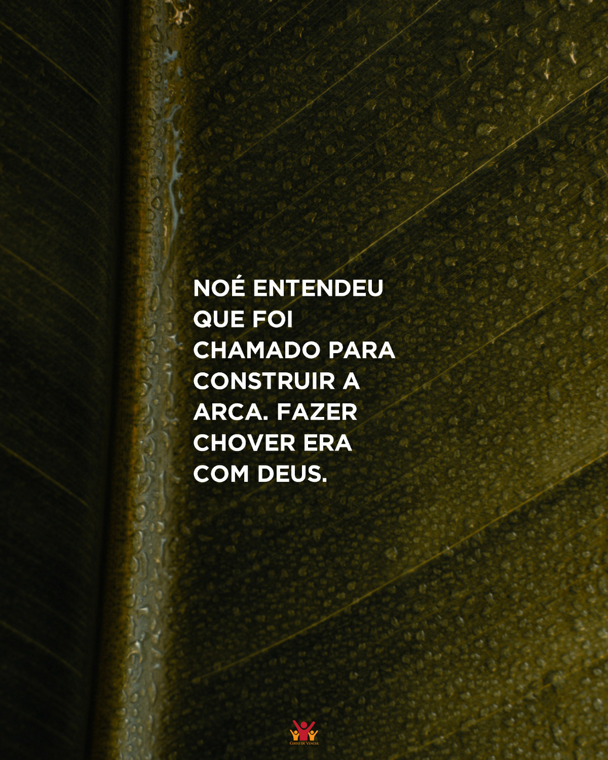 Faça a sua parte o resto é com Deus